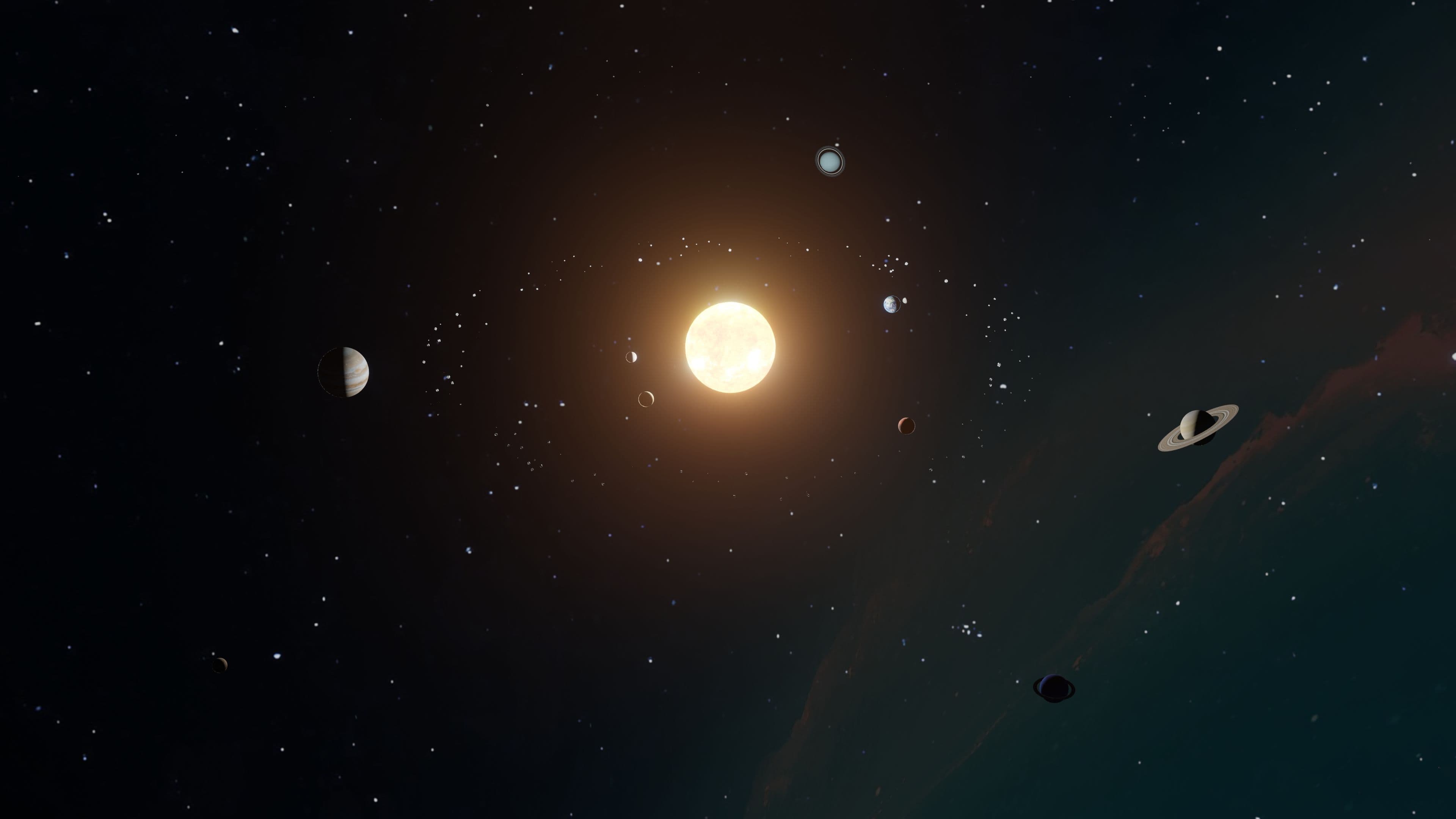 A vast cosmic expanse of stars and galaxies